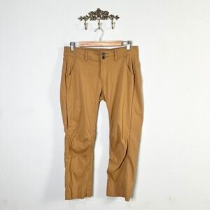 Prana Halle Hiking Pants Size 8 Short Bronzed Brown Convertible Stretch HEMMED